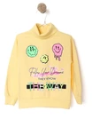 Bluza cu guler inalt smiley galben 1