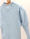 Bluza fetite maneci bufante Sonia bleu picture - 2