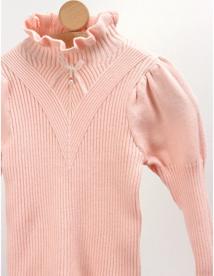 Bluza fetite maneci bufante Sonia roz picture - 2