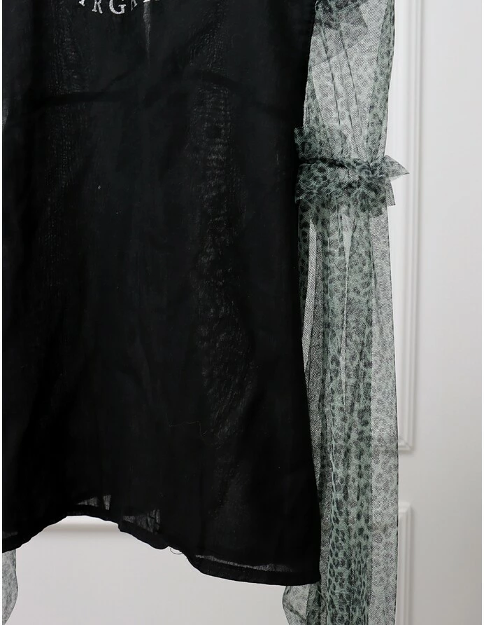 Bluza Margarita, Tulle, cu verde picture - 3