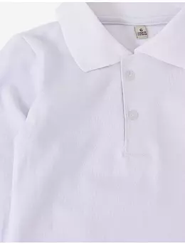 Bluza pentru baietei stil POLO model alb 2