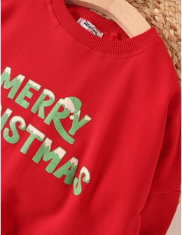 Bluzita Craciun, Merry Christmas, rosu