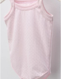 Body bebe, maiou bretele, simplu roz