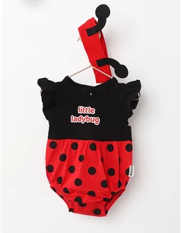 Body cu bentita LiTTle LadyBug rosu-negru 1