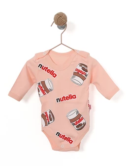 Body cu maneca lunga NUTELLA coral