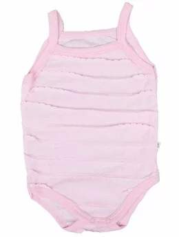 Body fetita cu bretele si volanse mici model roz 68 (3-6 luni)