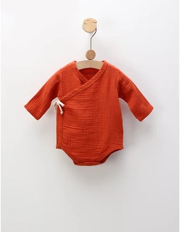 Body lejer din muselina, Bebe Kid, Caramiziu
