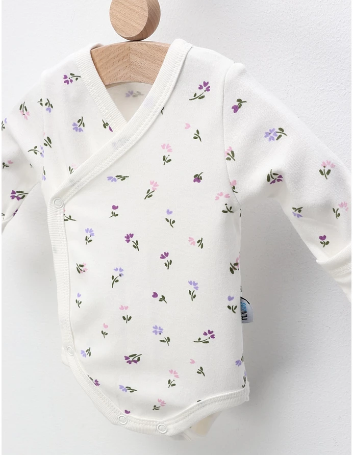 Body ML, Multe Floricele, alb-mov picture - 3