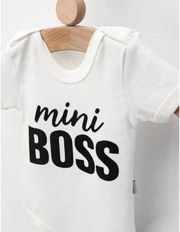 Body MS, Mini Boss, ecru-negru
