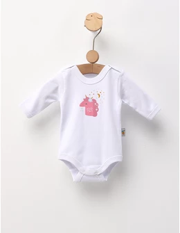 Body Sleepy Unicorn, cu alb