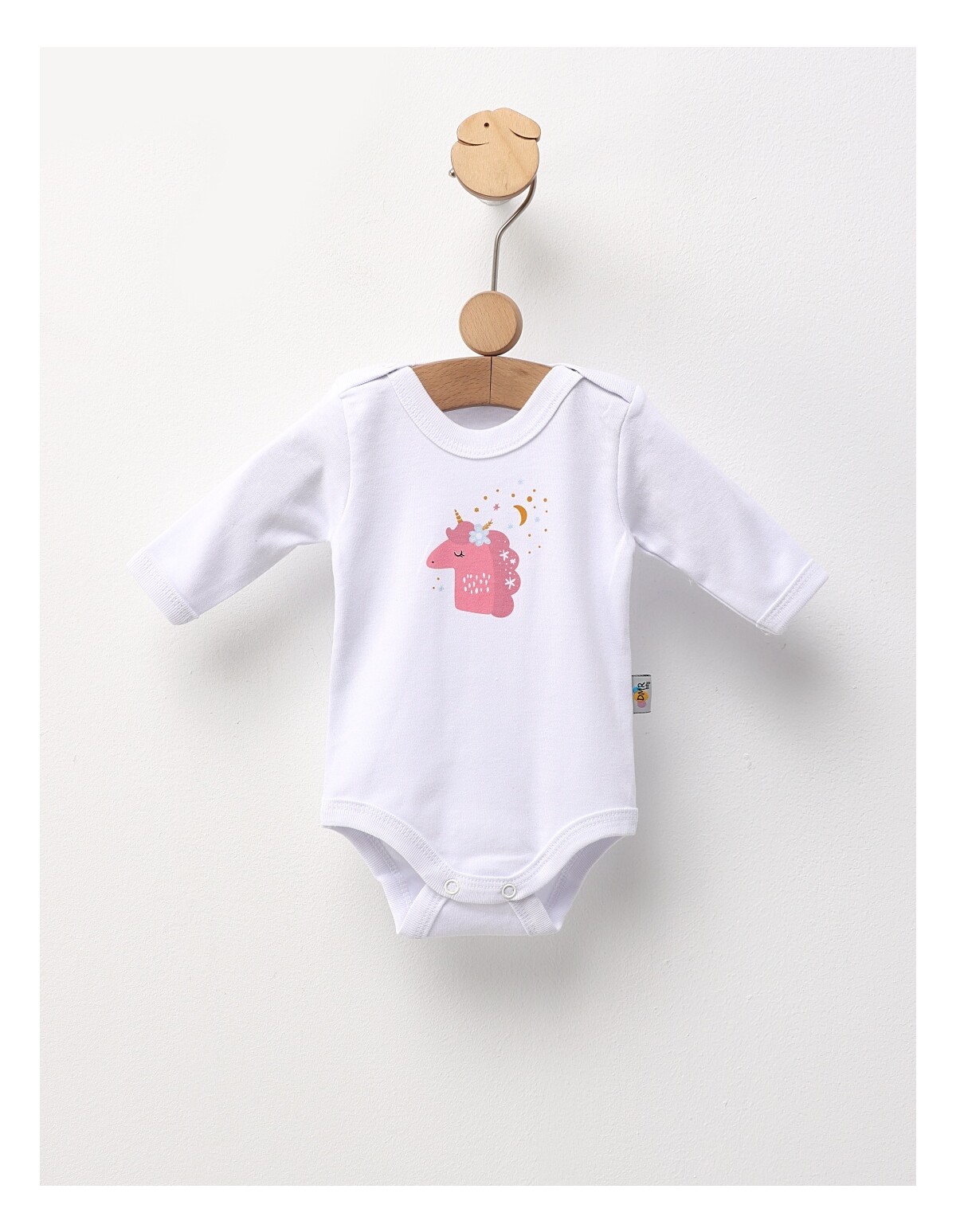 Body Sleepy Unicorn, cu alb