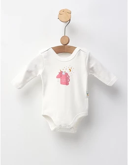 Body Sleepy Unicorn, cu ecru
