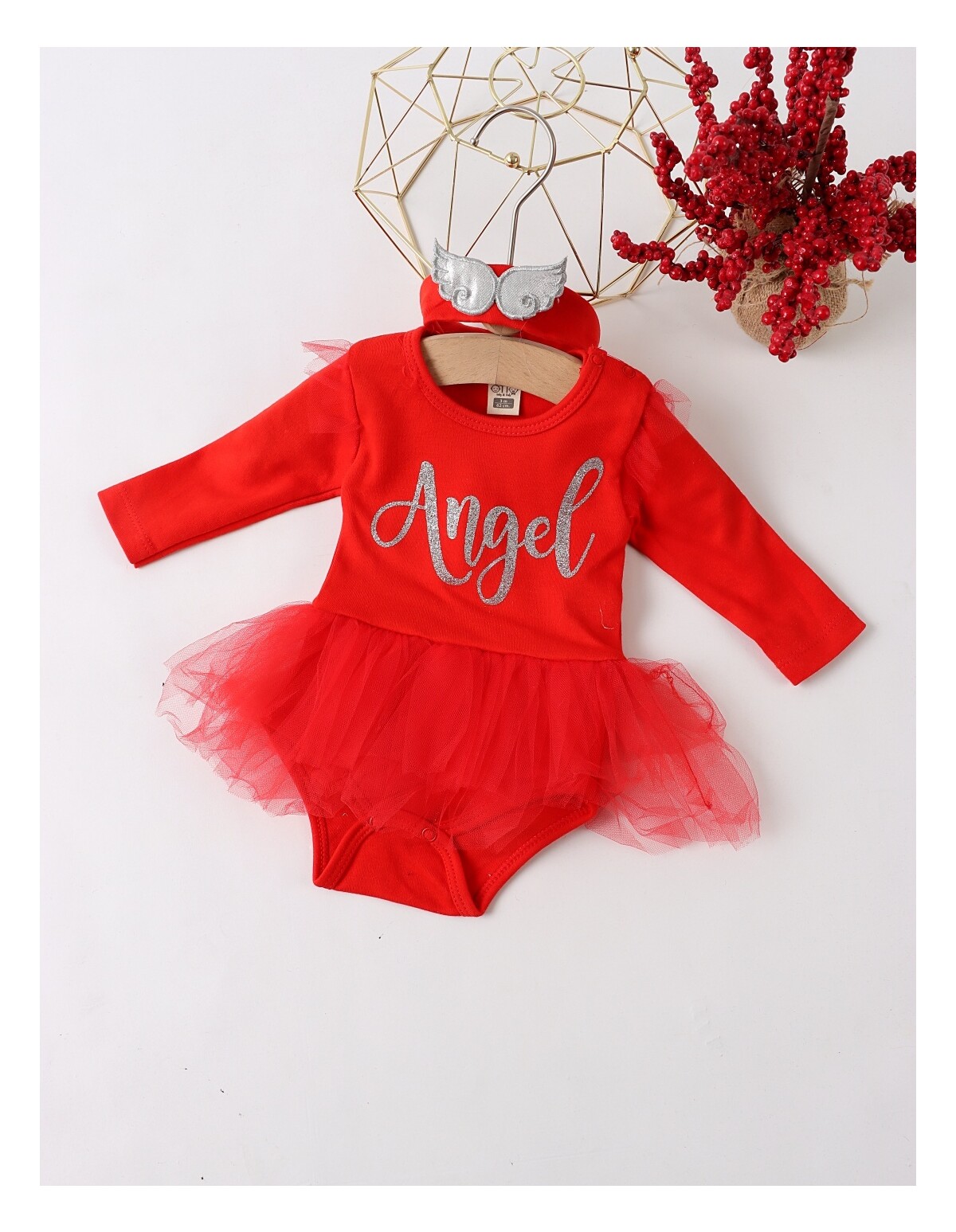 Body stil rochita cu bentita, Angel, rosu