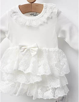 Body stil Rochita, cu bentita, June, alb