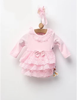 Body stil Rochita, cu bentita, June, roz