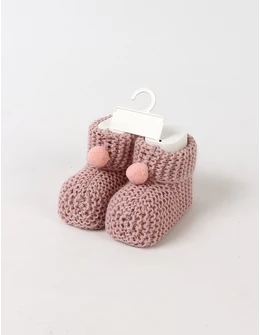 Botosei acrilic ciucuras roz-pudra