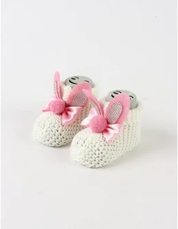 Botosei acrilic cu urechiuse model alb