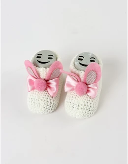 Botosei acrilic cu urechiuse model alb