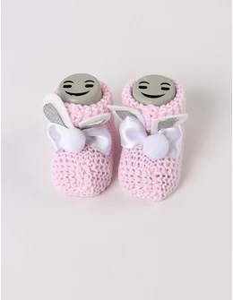 Botosei acrilic cu urechiuse model coral deschis