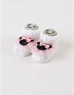 Botosei acrilic Minnie Mouse, alb