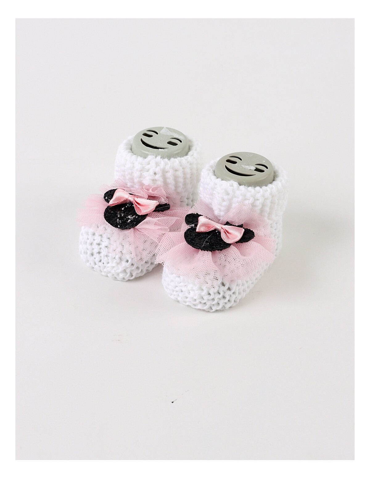 Botosei acrilic Minnie Mouse, alb