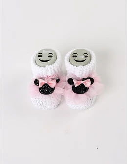 Botosei acrilic Minnie Mouse, alb