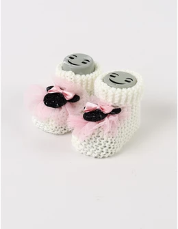 Botosei acrilic Minnie Mouse, ecru