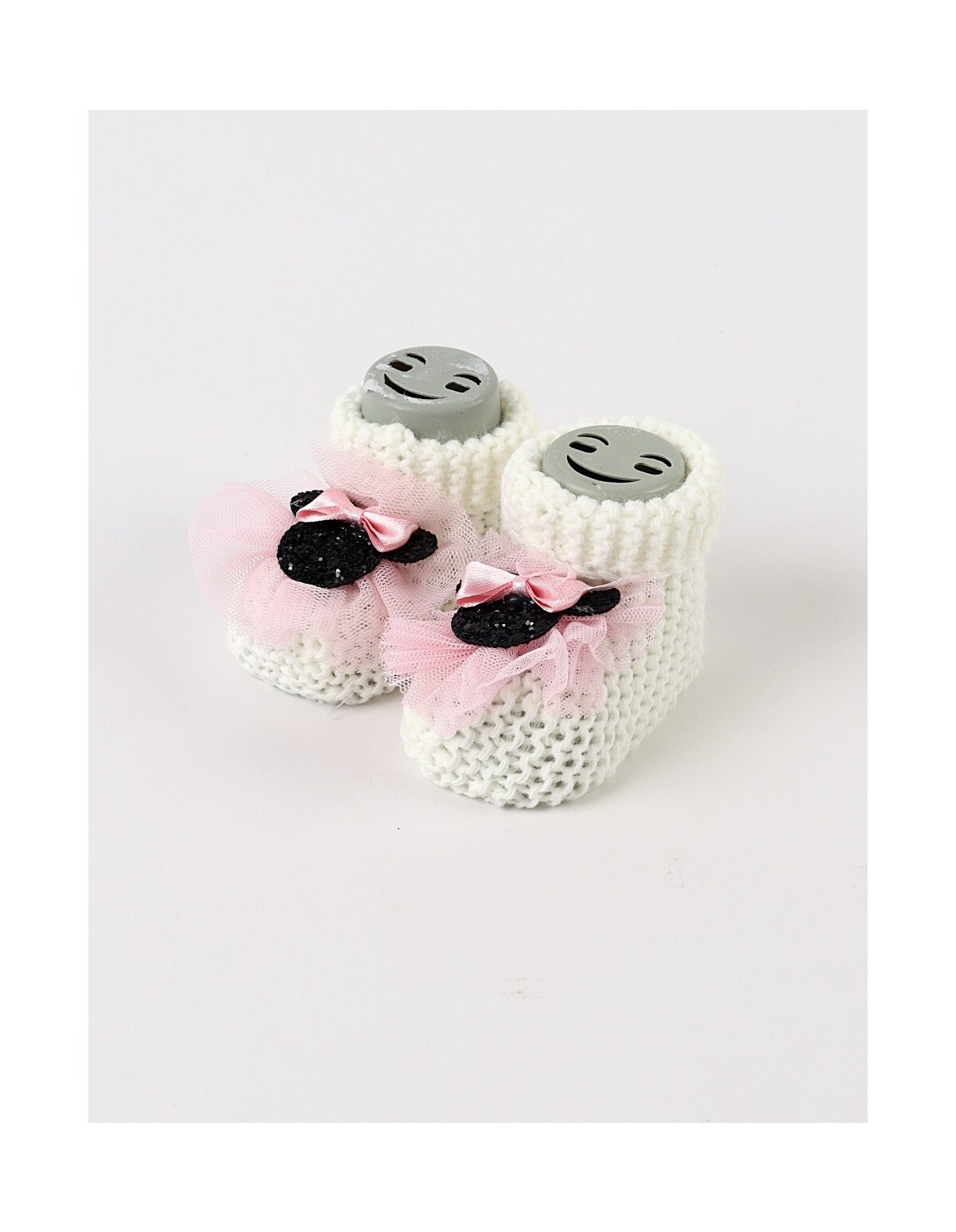 Botosei acrilic Minnie Mouse, ecru