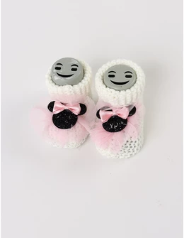 Botosei acrilic Minnie Mouse, ecru