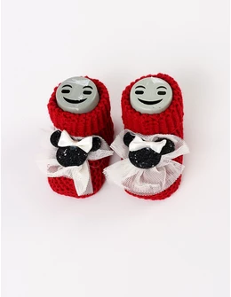 Botosei acrilic Minnie Mouse, rosu