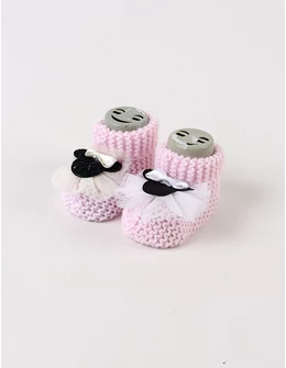 Botosei acrilic Minnie Mouse, roz-deschis