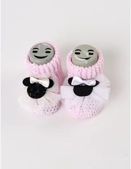 Botosei acrilic Minnie Mouse, roz-deschis