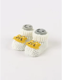 Botosei acrilic Queen Cat, alb-galben