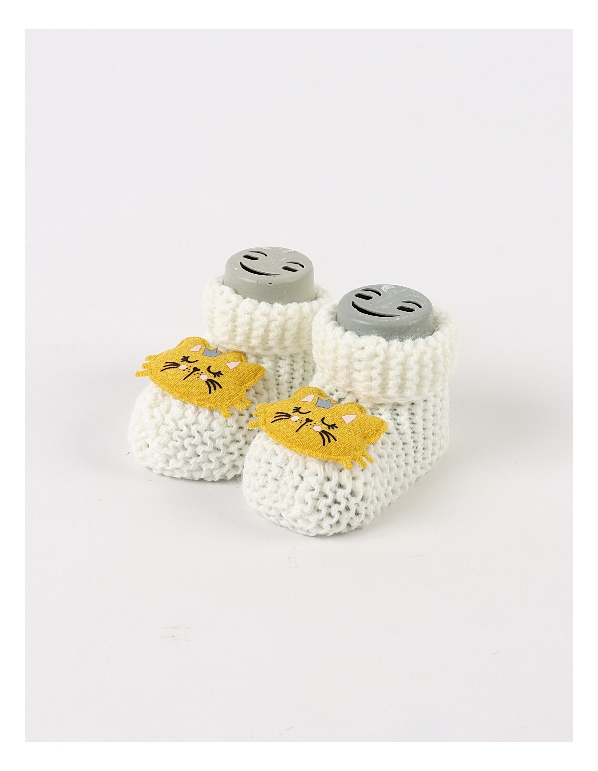 Botosei acrilic Queen Cat, alb-galben