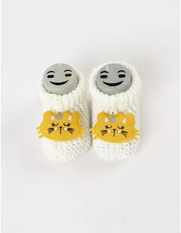 Botosei acrilic Queen Cat, alb-galben