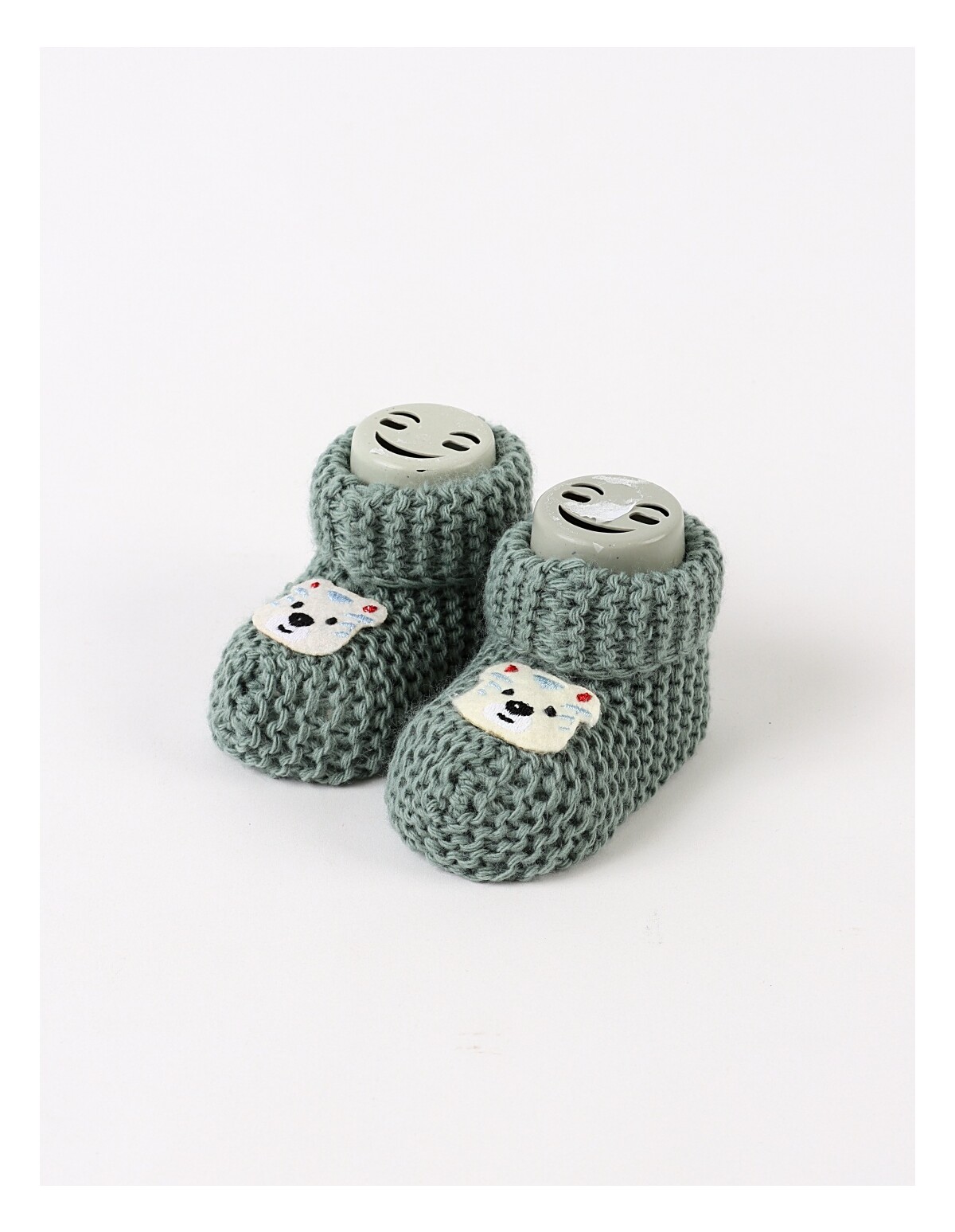 Botosei acrilic Smiley Bear, verde