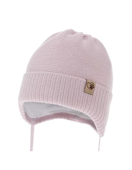 Caciula Dari lana Merinos roz pal