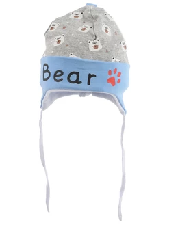 Caciulita BEAR LITTLE STARS gri-albastru 1