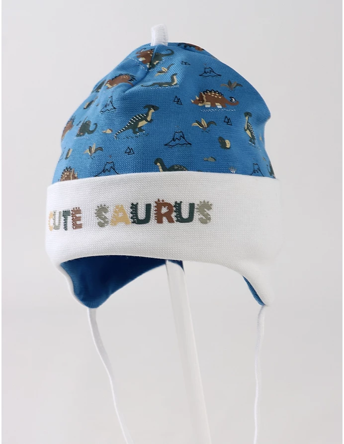 Caciulita copii, CUTE SAURUS, albastru-alb picture - 2