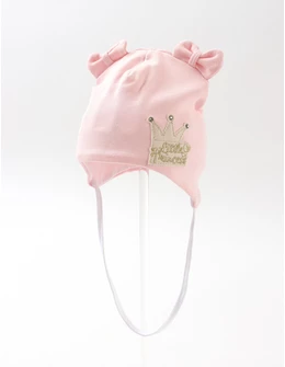 Caciulita copii, Little pricess, roz pal