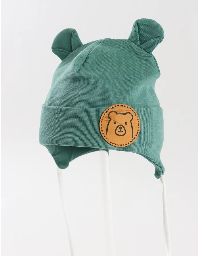 Caciulita copii, Urs-urechiuse, model verde picture - 2