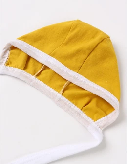 Caciulita stil TICHIE, bumbac glat, galben mustar