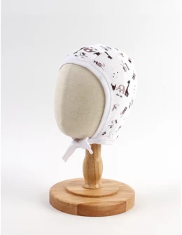 Caciulita stil TICHIE imprimeuri Cute Animal, maro