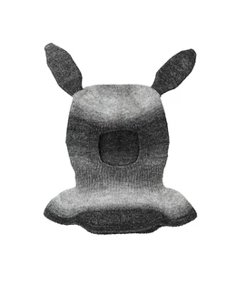 Cagula iepuras colorat negru-gri