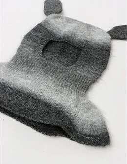 Cagula iepuras colorat negru-gri