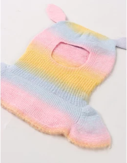 Cagula iepuras colorat roz-bleu