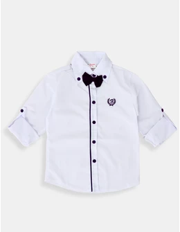 Camasa pentru baieti Back to School alb 2