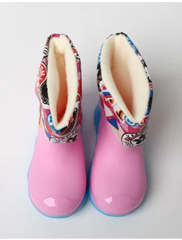 Cizme de cauciuc ursulet model roz-bleu 2