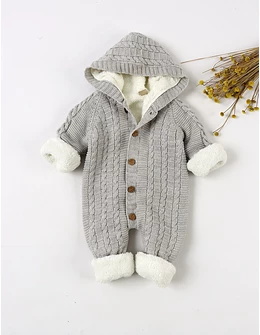Combinezon Crosetat Winter Sky imblanit gri