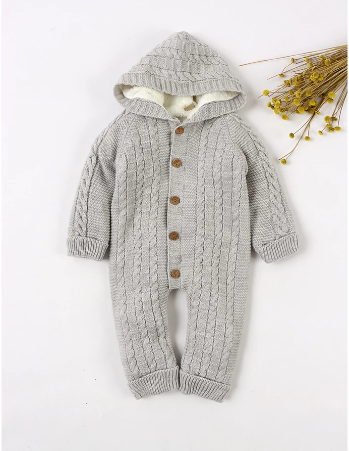 Combinezon Crosetat Winter Sky imblanit gri picture - 8